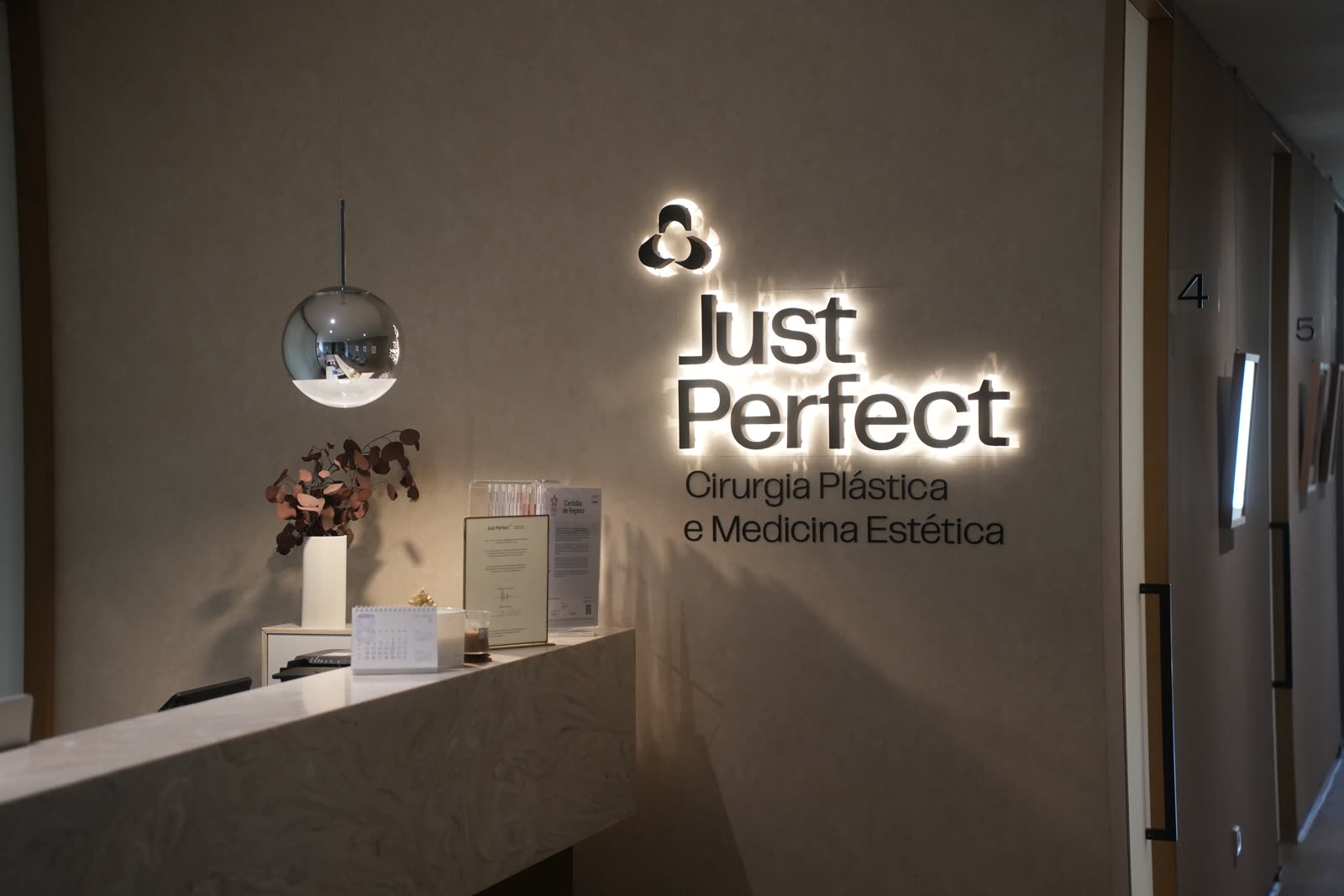 Recepção da Clínica Just Perfect